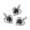 Synthetic Blue Goldstone Pendants G-P484-04P-08-1