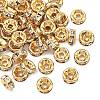 SHEGRACE Brass Micro Pave Clear Cubic Zirconia Spacer Beads XGRQ1U087-362G-1