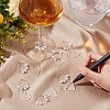 20Pcs Blank Acrylic Heart Pendants Wine Glass Charms with Acrylic Pearl Beads AJEW-BC0003-76-3