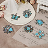 6Pcs 6 Style Alloy Pendants FIND-TA0003-60-5