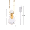 Natural Gemstone Perfume Bottle Pendant Necklaces NJEW-F251-11G-2