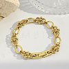 304 Stainless Steel Link Chain Bracelets for Women BJEW-P391-02A-G-1