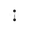 Ball 304 Stainless Steel Black Enamel Eyebrow Barbell Rings WG95BA1-07-1