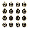 Golden Plated Alloy Charms LS-ENAM-S118-02U-2