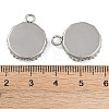 304 Stainless Steel Pendant Cabochon Settings STAS-Z070-01P-01-3