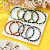 Natural Dyed Imperial Jasper Beads Stretch Bracelets for Men Women BJEW-L171-03A-3