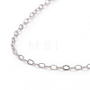 Rhodium Plated 925 Sterling Silver Cable Chains Necklace for Women STER-I021-05P-3