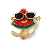 Golden Alloy Enamel Brooch LS-JEWB-K018-32K-G-1