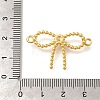 Rack Plating Brass Pave Clear Cubic Zirconia Bowknot Connector Charms KK-I716-29G-3