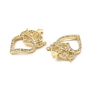 Brass Micro Pave Clear Cubic Zirconia Connector Charms KK-E068-VB101-2