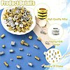 160Pcs 16 Styles Tibetan Style Zinc Alloy Beads TIBEB-YW00010-41-5