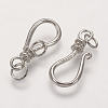Brass S-Hook Clasps LS-KK-H375-P-2