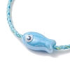 5Pcs Fish Handmade Porcelain Beads Slider Bracelets for Women BJEW-JB13174-4