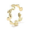 Brass Open Cuff Rings for Women RJEW-A028-03G-1