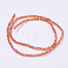 Faceted Rondelle Electroplate AB Color Plated Glass Beads Strands X-EGLA-F003-C20-3