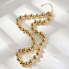 Rack Plating Brass Ball Chain Necklaces for Women NJEW-G102-01D-G-3