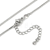 Brass Box Chain Necklace for Women NJEW-B118-01P-1