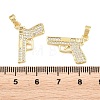 Brass Clear Cubic Zirconia Pendants KK-E800-12G-3