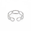 Non-Tarnish 304 Stainless Steel Open Oval Wrap Cuff Ring for Women RJEW-S405-192P-2