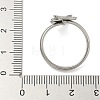 304 Stainless Steel Cuff Rings Components STAS-K279-02C-P-3