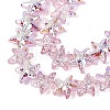 Electroplate Transparent Glass Beads Strands EGLA-Q136-01A-11-3