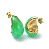 Ion Plating(IP) Golden 304 Stainless Steel Teardrop Stud Earrings X-EJEW-G375-17G-02-2