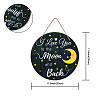 Wooden Hanging Plate HJEW-WH0027-004-2