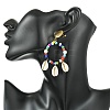304 Stainless Steel & Natural Cowrie Shell Dangle Stud Earrings for Women EJEW-JE07231-2