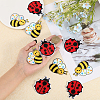 10Pcs 2 Style Ladybug & Bees Iron on Cloth Patches PATC-CA0001-11-3