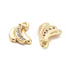 Brass Micro Pave Clear Cubic Zirconia Charms KK-C054-12G-2