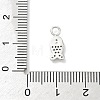 Brass Micro Pave Clear Cubic Zirconia Charms KK-H528-04A-P-3