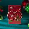 Christmas Alloy Enamel Twist Hoop Earrings FS-WG4C0CB-02-1