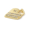 Brass Micro Pave Cubic Zirconia Pendants KK-P294-28G-04-2