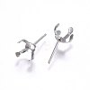 Tarnish Resistant 304 Stainless Steel Stud Earring Findings STAS-I095--08P-B-2