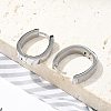 304 Stainless Steel Oval Hoop Earrings for Women EJEW-C096-66P-5