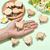 10Pcs 10 Styles Beech Wood Baby Pacifier Holder Clips WOOD-YW0001-94-4