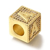 Brass Cubic Zirconia Beads KK-Q818-01A-G-2