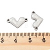 304 Stainless Steel White Enamel Connector Charms LS-STAS-Z078-12P-3