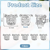 12Pcs Alloy Puppy Beads FIND-OC0014-14P-2