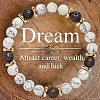 Bohemian Style Natural Mixed Gemstone Round Beaded Stretch Bracelets for Men NU8854-8-1