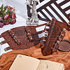 1 Pair Adjustable PU Leather Cord Bracelet with Glass Bottles AJEW-CL0002-53A-4