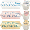 21Pcs 3 Colors Mirror Effect Acrylic Birthday Cupcake Insert Card Decoration AJEW-SP0001-67B-1