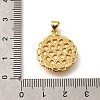 Brass Pave Natural Yellow Shell Carved Cat endants KK-Z091-08G-01-3