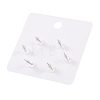 6 Pcs Brass Mirco Pave Clear Cubic Zirconia Ear Studs EJEW-S218-01P-08-2