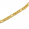 Fashionable 304 Stainless Steel Figaro Chain Necklaces for Men STAS-A028-N016G-2