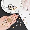 SUNNYCLUE 40Pcs 2 Size 4 Colors Vacuum Plating 304 Stainless Steel Dome Charms STAS-SC0002-31-3