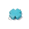 Dyed Synthetic Turquoise Pendants PALLOY-JF04586-4