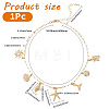 Summer Beach Theme Brass Paperclip chain Necklaces for Women NJEW-WH20004-11G-2