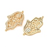 Brass Micro Pave Clear Cubic Zirconia Connector Charms CU-CBA4579-10G-B-3