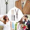  6Pcs 6 Styles Iron Bolo Tie Slide Clasp IFIN-NB0001-49-6